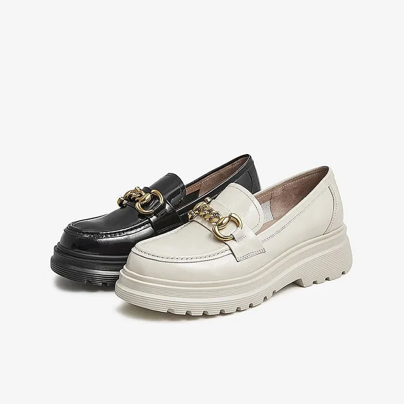 Thick Bottom Retro Loafers