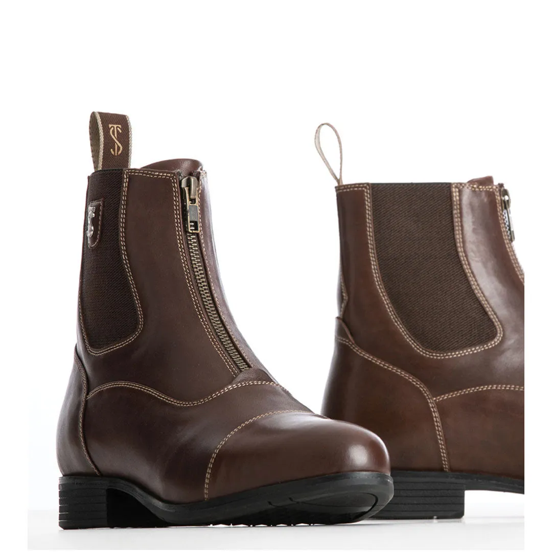 Tredstep Donatello Front Zip Paddock Boots Brown