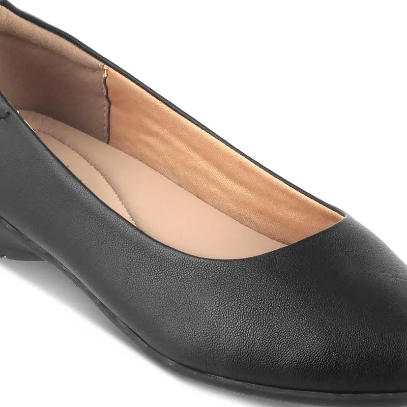 tresmode 239-CHARLOT BLACK WOMEN FLAT BALLERINA EU/40 UK/7