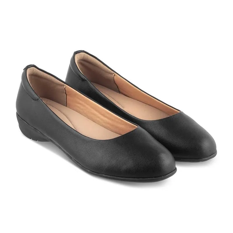 tresmode 239-CHARLOT BLACK WOMEN FLAT BALLERINA EU/40 UK/7