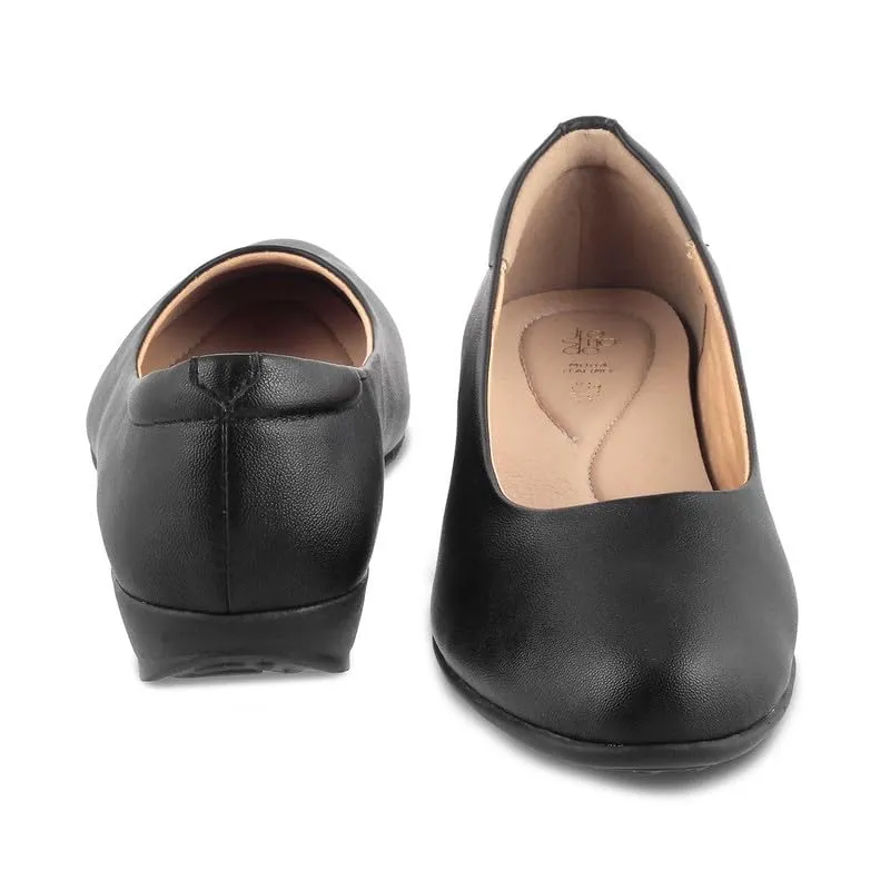 tresmode 239-CHARLOT BLACK WOMEN FLAT BALLERINA EU/40 UK/7