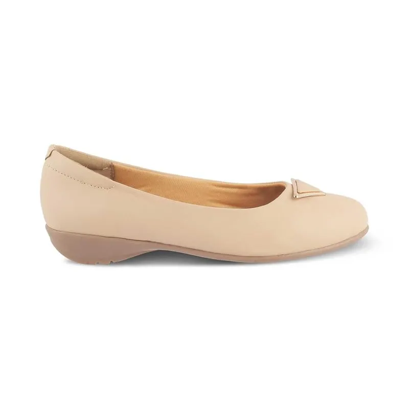 tresmode 239-CHEVIZ Beige Women Flat Ballerina EU/38 UK/5