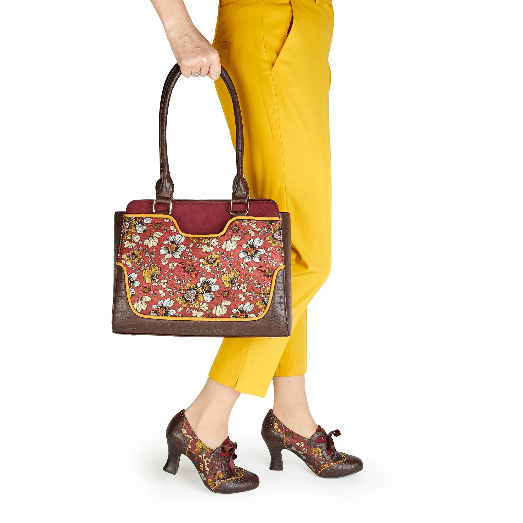 Tunis Russet Red Large Shopper Bag (Matches Daisy Booties) by Ruby Shoo