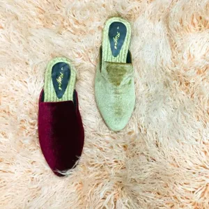 Velvet Mules - 4,5,9,10,11,12