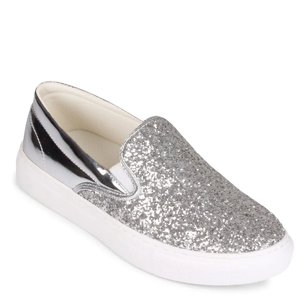 Wanted "Spangle" Slip On Glitter Detailing Sneaker