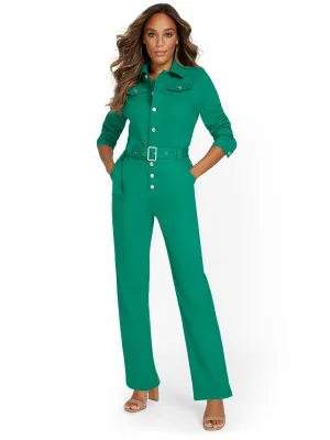 Wide-Leg Jumpsuit - Warrior Green