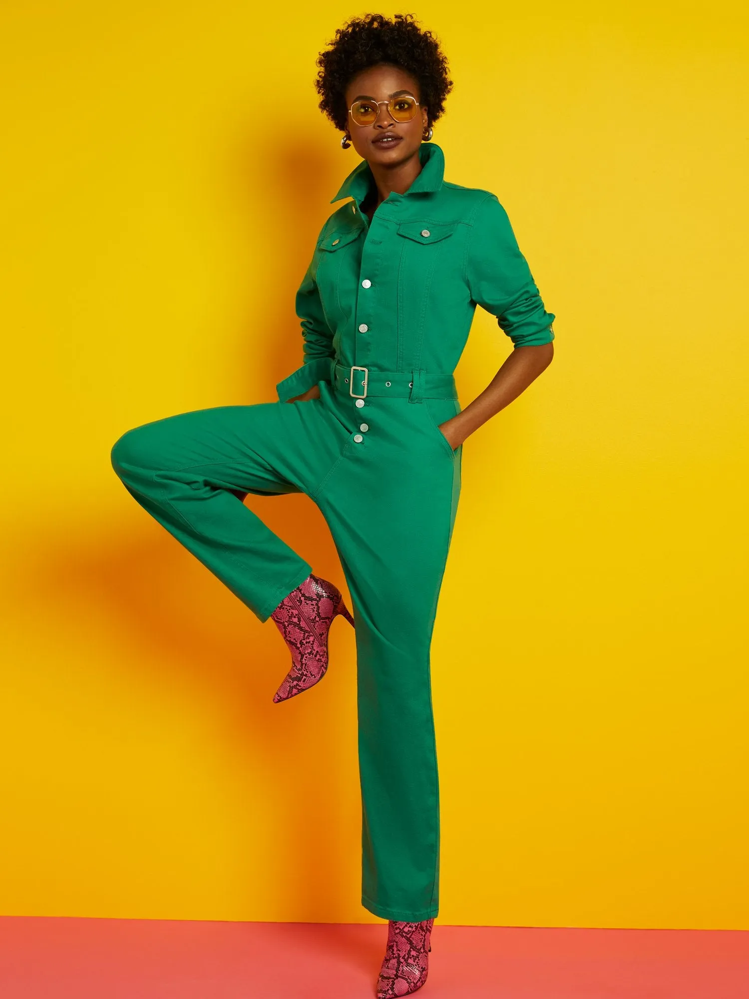 Wide-Leg Jumpsuit - Warrior Green