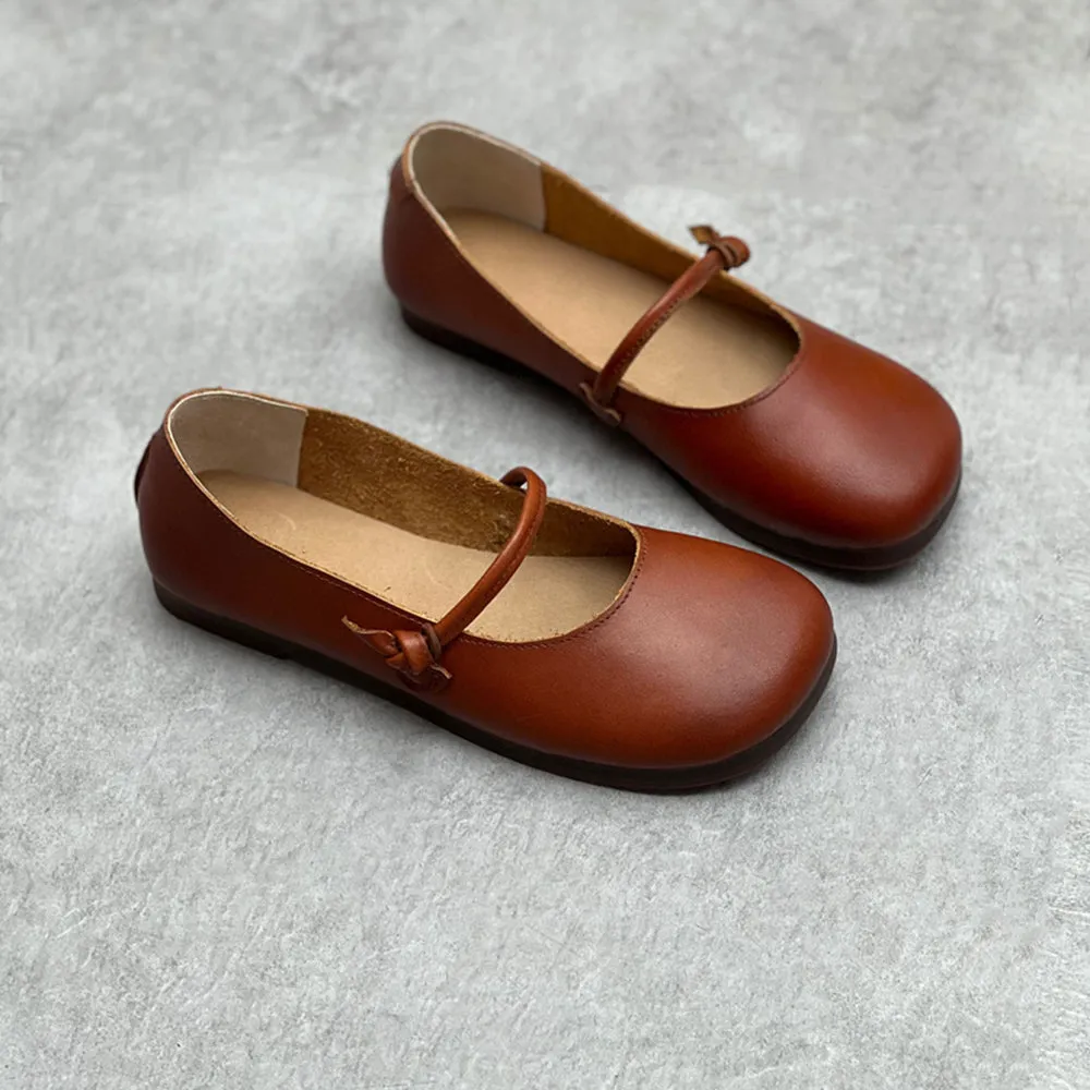 Women Handmade Soft Leather Peas Shoes