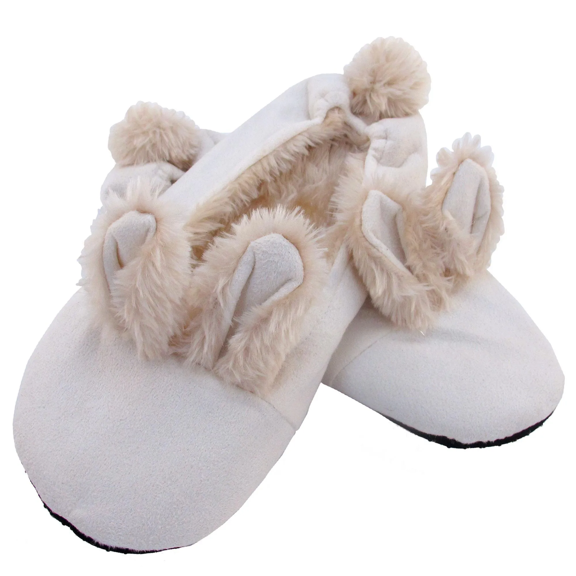 Women's Adult Soft Warm Cozy Fuzzy Rabbit Pompom Comfort Home Slippers Socks, Single Pair