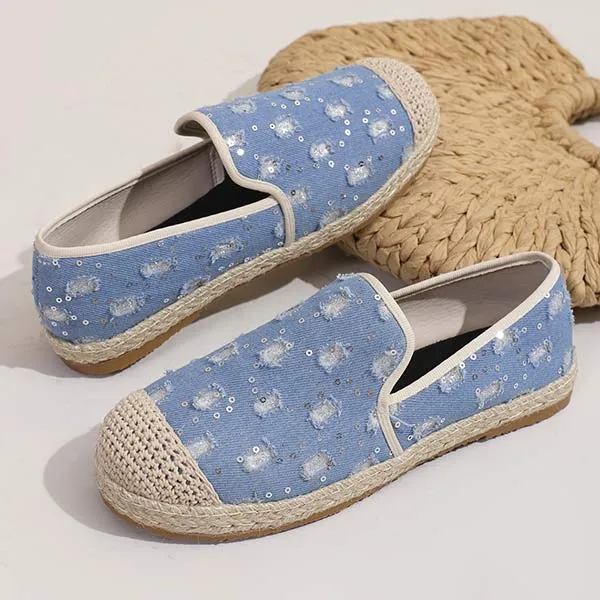 Women's Breathable & Comfortable Slip-On Canvas Espadrille Shoes 38693518C