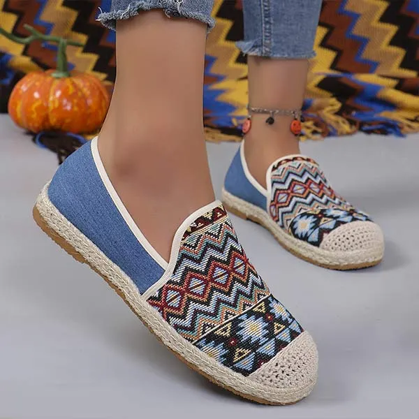 Women's Breathable & Comfortable Slip-On Canvas Espadrille Shoes 38693518C