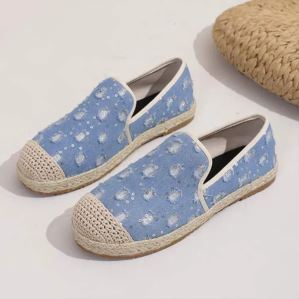 Women's Breathable & Comfortable Slip-On Canvas Espadrille Shoes 38693518C