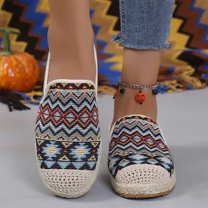 Women's Breathable & Comfortable Slip-On Canvas Espadrille Shoes 38693518C