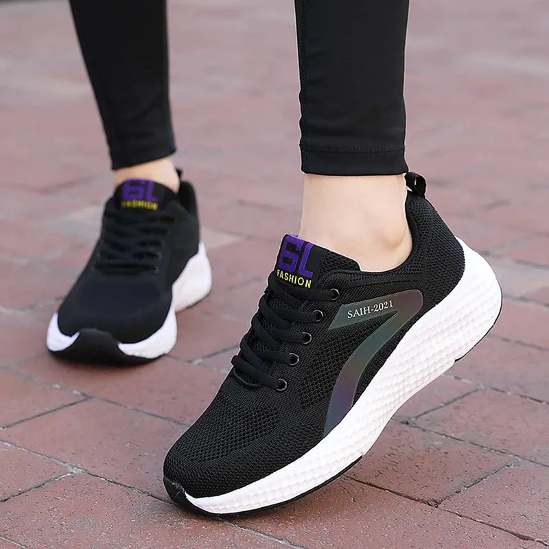 Women's casual sports shoes, women's running shoes, mesh breathable casual jogging shoes, travel shoes