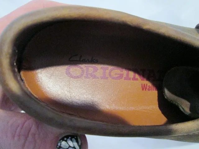 Womens CLARKS ORIGINALS WALLABEE Leather Shoes Loafers BROWN 7.5 Lace Up