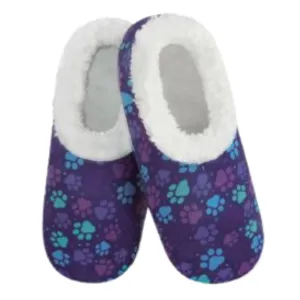 Women's Classic Cozy Snoozies® Blue and Purple Paw Prints