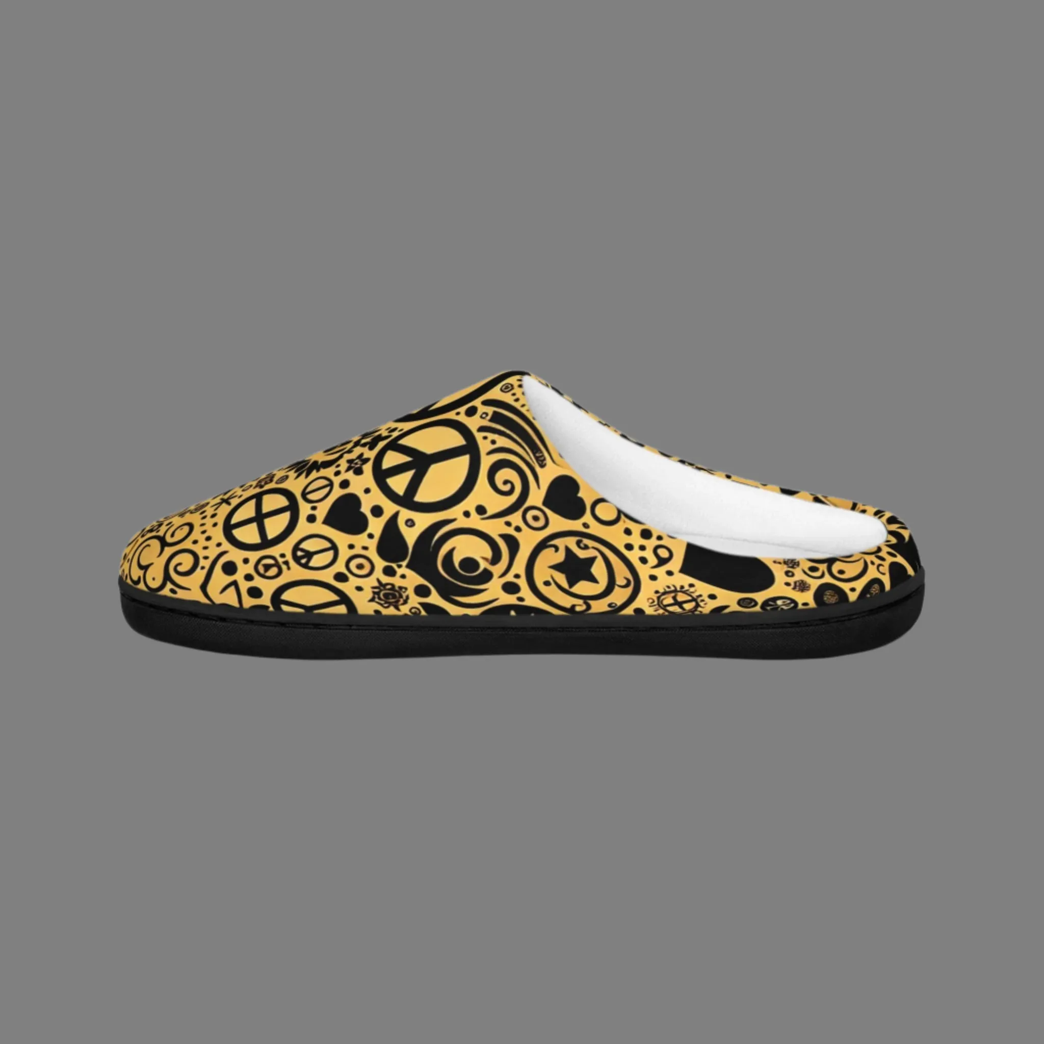 Women's Retro Peace Sign Slippers