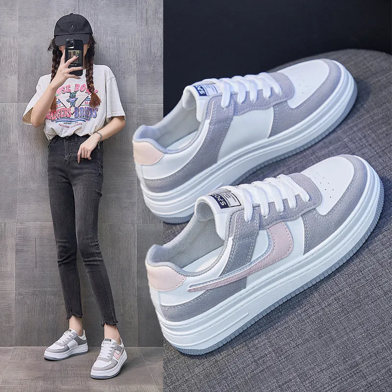 Women's Spring Korean Style Fashionable Flat Bottom Canvas Shoes