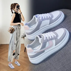 Women's Spring Korean Style Fashionable Flat Bottom Canvas Shoes